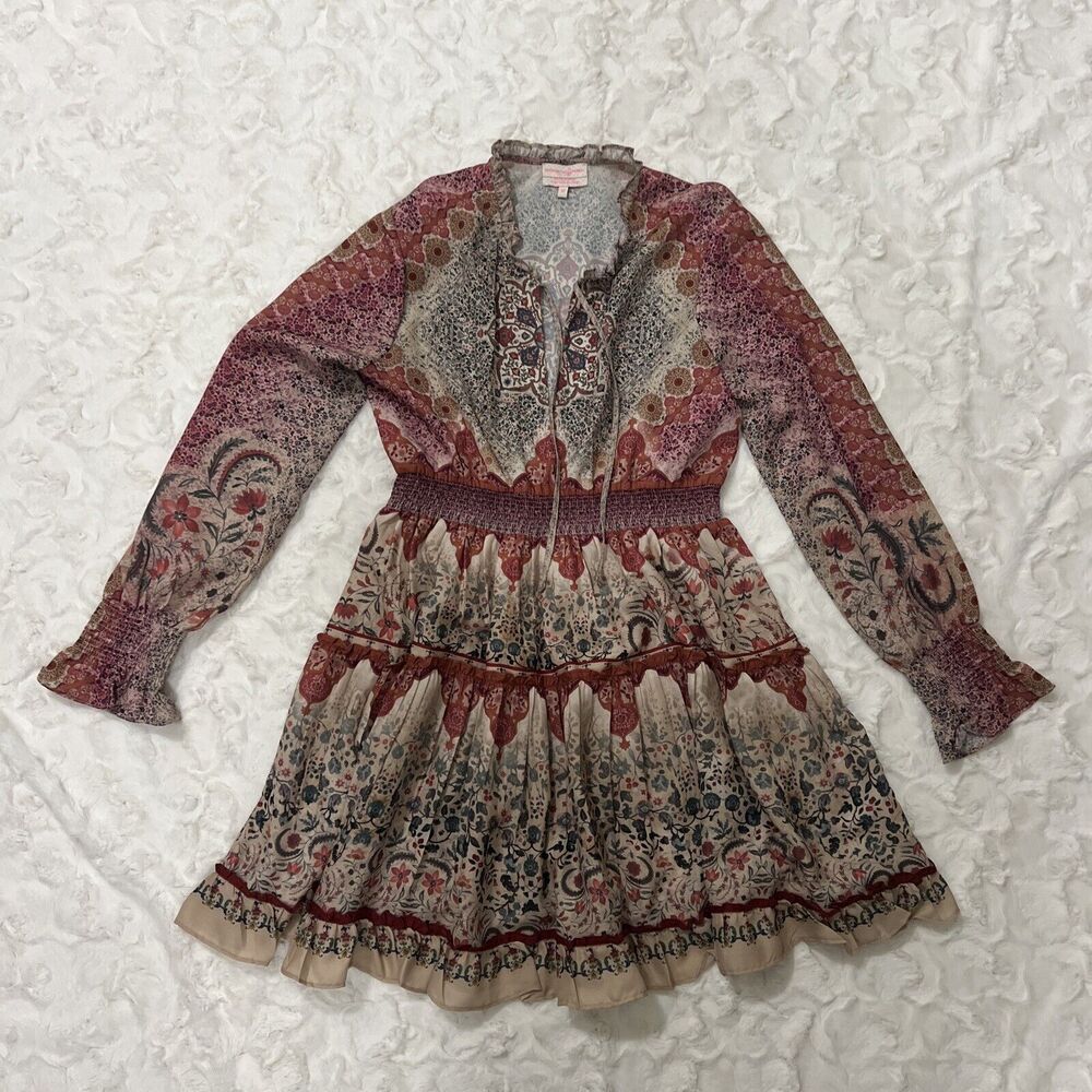 Anthropologie Multicolor Patterned Midi Dress